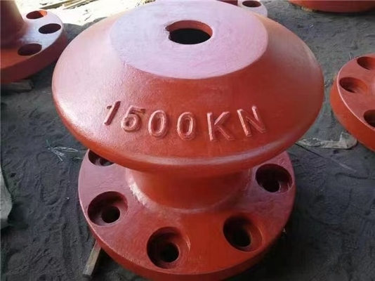 Bollardo del muelle marino de acero fundido personalizado para amarre de la cabeza del tee