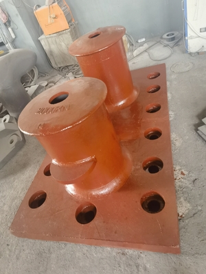 Bollardo del muelle marino de acero fundido personalizado para amarre de la cabeza del tee