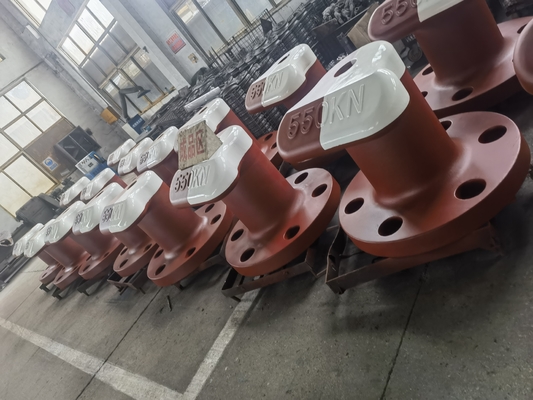 Bollardo del muelle marino de acero fundido personalizado para amarre de la cabeza del tee