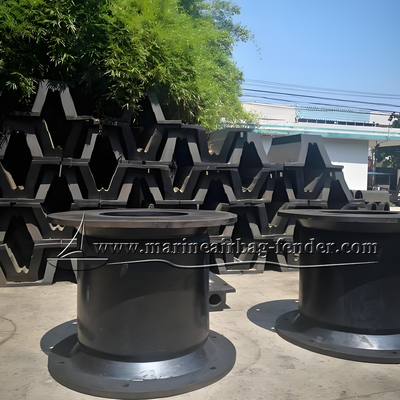 Fenders de caucho de muelles marinos duraderos personalizados con cadena de acero inoxidable