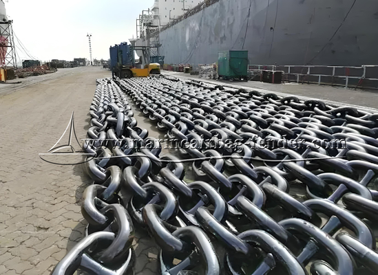 Cadena de amarre pesada en alta mar Alta resistencia Varios tamaños disponibles