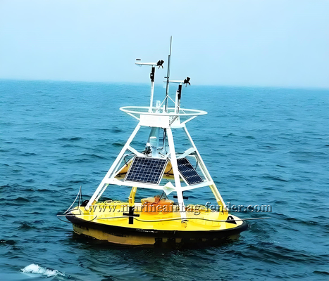Buya marina cilíndrica Buya oceánica personalizada con paneles solares / datos en tiempo real