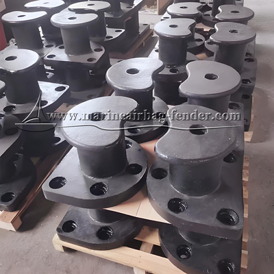 Bollardo de acero pintado resistente a las intemperie, bollardo marino de alta durabilidad